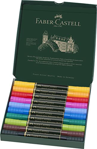 Faber-Castell Albrecht Durer Watercolor Markers - 10 Colors, Watercolor Brush Markers for Artists