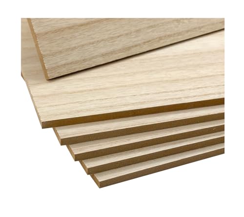 6 Pack MDF Wood Boards 11"x14"-1/4th inch Thick Wooden Planks, Double Sided Veneered MDF Sheet for Homemade DIY Crafts Cregugua