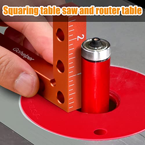 Mini Small Square Center Finder Tool 90 Degree Precision Machinist Square Quick Measuring Square Edge Marking Center Finder for Woodworking Pocket Gohelper
