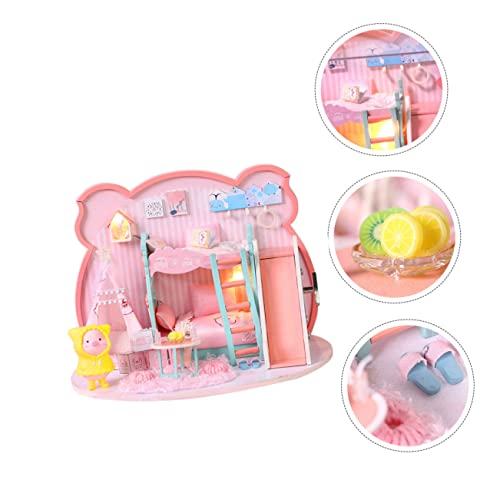 VICASKY 1 Set Children Play House Cottage The House Miniforce Toys Kids Playset Children Toys Kids Toys Creative DIY House Model DIY Wood Toy Manual VICASKY