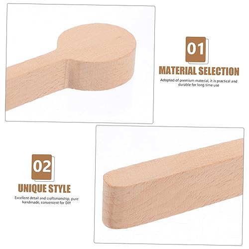 TEHAUX 4pcs Unfinished Wooden Spoon Wooden Craft Whittling Kit Whittling Craft Kit Sugar Spoon Wood Carving Unfinished Wooden Scoops Wood Carving TEHAUX