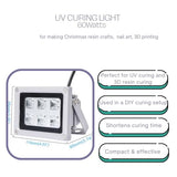 ACADEEP UV Light for Resin Curing 405nm for SLA DLP 3D Printers, Fast Curing UV Lamp, 60w Equivalent Blacklight ACADEEP