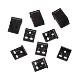 Pandahall 100pcs Rectangle Plastic Earring Ear Stud Display Cards Black Jewelry Velvet 1.49x1.18 Inch PH PandaHall