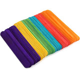 Okllen 1000 Pack Colored Craft Sticks, 6 Inch Wooden Popsicle Sticks, Ice Pop Ice Cream Sticks Jumbo Wood Sticks for Kids' Art, DIY Projects, Home Okllen