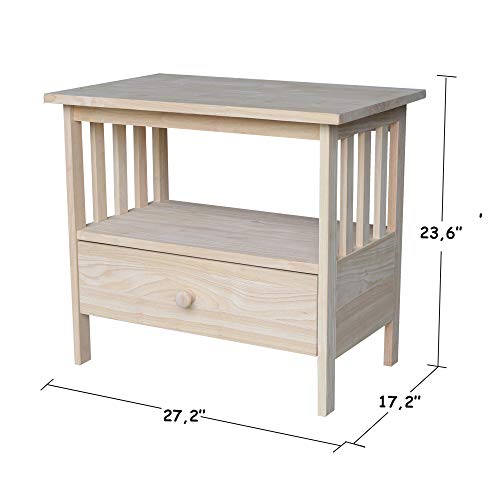 International Concepts Mission TV Stand, Unfinished IC International Concepts