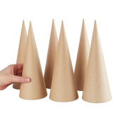 Factory Direct Craft Open Bottom Paper Mache Cones - Pack of 6 Cardboard Papier Mache Cones for DIY Crafts, Gnomes, Holiday Angels, Christmas Trees Factory Direct Craft