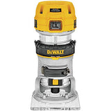 DEWALT Router, Fixed Base, 1-1/4 HP, 11-Amp, Variable Speed Trigger, Corded (DWP611),Yellow DEWALT