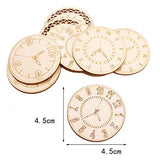 Amosfun Unfinished Wood Cutouts Natural Clock Wood Pieces for DIY Craft Decorations Children's Party Decoration 8 Pcs Amosfun
