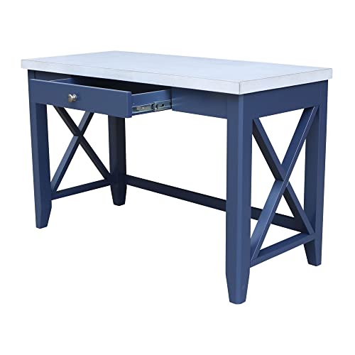 IC International Concepts Hampton Desk, Standard, Blue/Chalk IC International Concepts