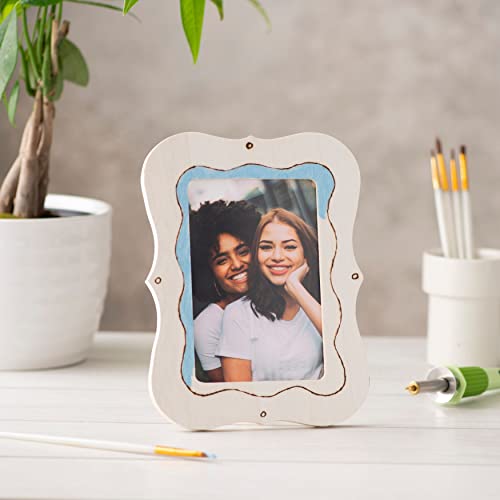 24 Pack: 4”; x 6”; Ready-to-Finish Scalloped Edges Wood Frame by Make Market® Make Market