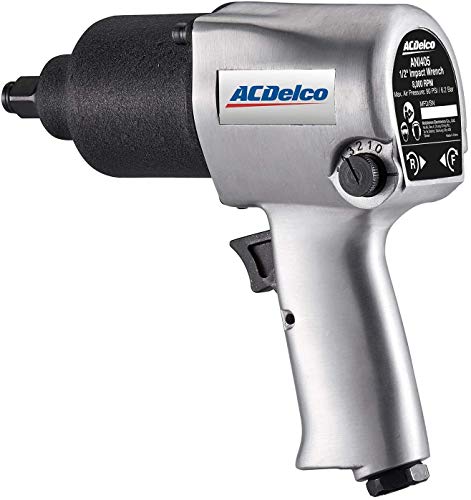ACDelco ANI405A-NK1 Pneumatic Heavy Duty Twin Hammer ½” 5-Speed Impact Wrench & 3/8” Ratchet Wrench Combo Tool Kit ACDelco Tools