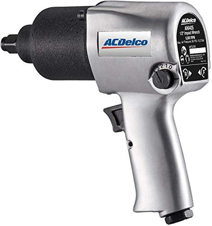 ACDelco ANI405A-NK1 Pneumatic Heavy Duty Twin Hammer ½” 5-Speed Impact Wrench & 3/8” Ratchet Wrench Combo Tool Kit - WoodArtSupply