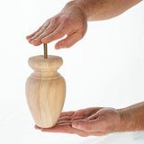 OUTWATER 5-1/2 in. H x 3-1/4 in. Dia Unfinished Solid Hardwood Bun Foot Leg for Furniture | Pack of 4 OUTWATER