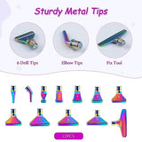 Ninonly 3Pcs Diamond Art Pen, Diamond Painting Pen Kits with 12 Colorful Metal Tips, 6 Painting Glue Clay, Roller, 5D Diamond Art Accessories and Ninonly