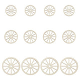 OLYCRAFT 12pcs 3Sizes Unfinished Wood Wheel Blank Wood Slices Train Car Wheel Wooden Pieces Unfinished Blank Slices Natural Wood Cutouts for DIY OLYCRAFT