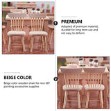 Toyvian Dollhouse Wooden Chair Miniature: 2 Pieces 1: 12 Unfinished Wood Chair- Mini Furniture Model Supplies for Miniature Dollhouse Accessories Toyvian