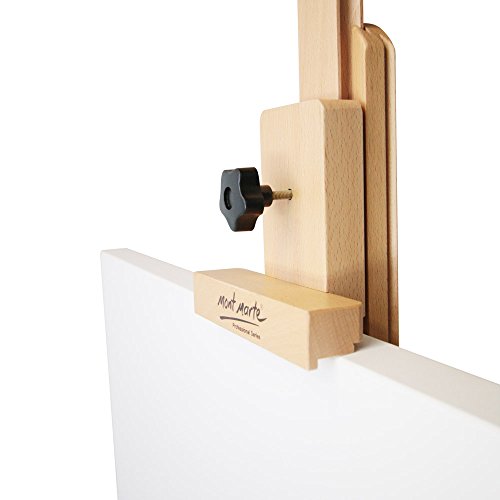 Mont Marte Tilting Studio Wooden Floor Easel. Height Adjustable Extra Large H-Frame Featuring a Large Tilt Range. Castor Wheels Allow Easy Movement - WoodArtSupply