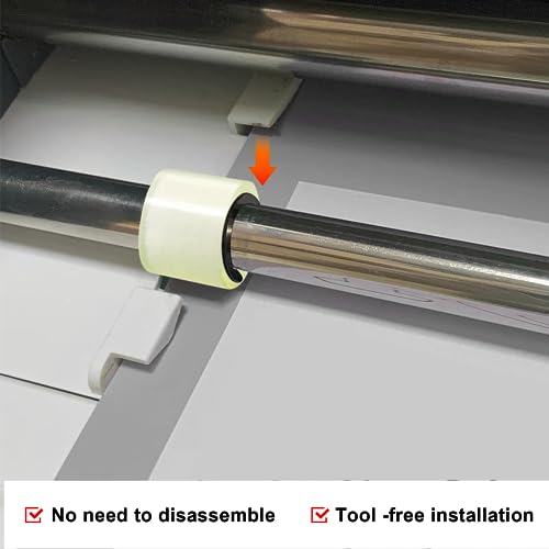 Rubber Roller Resolution for Cricut Maker, Keep Rubber in Place with Retaining Rings Keep Rubber from Moving, Compatible with cricut Maker/Maker 3 - WoodArtSupply