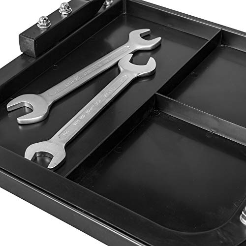 Torin ATR6300B Rolling Creeper Garage/Shop Seat: Padded Mechanic Stool with Tool Tray Storage, Black Large Torin