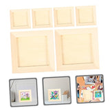 KALLORY 6pcs Clay Picture Frame Photo Frame Wall Mounting Picture Frame Blank Photo Frame Photo Sleeve Unfinished Clay Painting Frame Painting Clay KALLORY