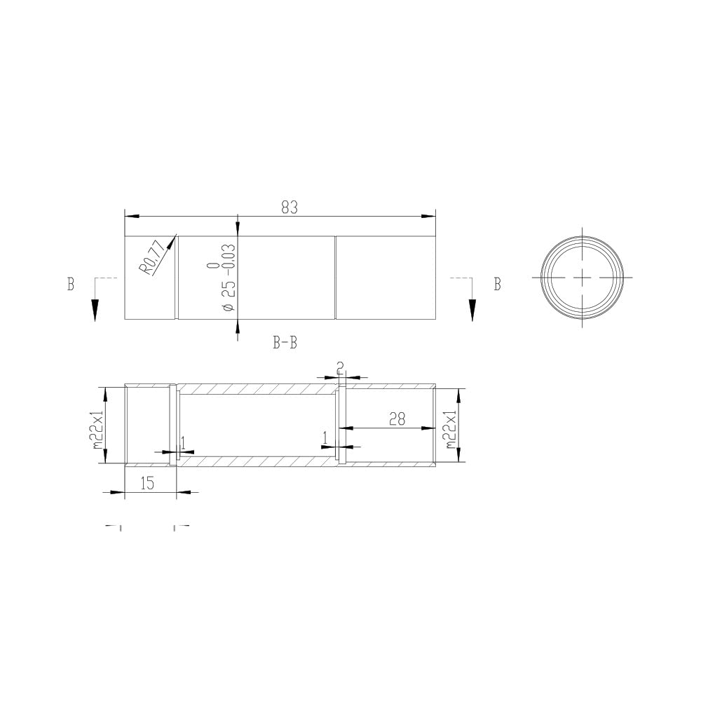 Cloudray C& E Series Lens Tube and Lens Tube Extension Ring For Co2 Lens Laser Engraver Cutter(Outer Dia25mm(for E Series)) - WoodArtSupply