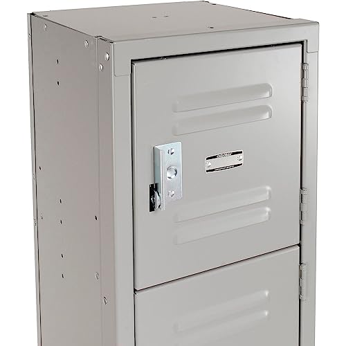 Global Industrial Six Tier Locker, 12x15x12, 6 Door, Unassembled, Gray Global Industrial