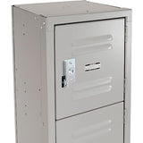 Global Industrial Six Tier Locker, 12x15x12, 6 Door, Unassembled, Gray Global Industrial