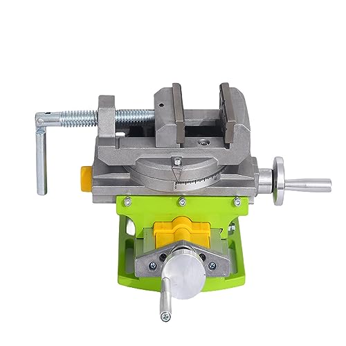 BACHIN Rotary Table 90 ° 3" Cross Slide Drill Press Vise Horizontal Precision Milling Drilling Machine Vernier Reading Milling Drilling Boring - WoodArtSupply