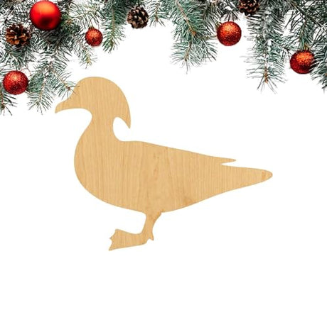 3 Pcs Wood Duck Supply 3" Wooden Shape Ornaments Unique Unpainted Smooth Surface Unfinished Laser Cutout Wood Sheets Boards for Crafts 1/8 Inch Thick WoodArtSupply