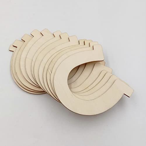 VILLCASE 24pcs Arts and Crafts for Adults Green Gifts Wooden Clothing Rack Boys Craft Horseshoe Wood Chips Wood Slices Hobby Craft DIY Green Wood VILLCASE