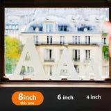 AOCEAN 8 Inch White Wood Letters, Unfinished Wooden Letters for Wall Decor Decorative Standing Letters Slices Sign Board Decoration for Craft Home AOCEAN