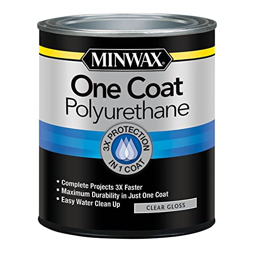 Minwax 356100000 One Coat Polyurethane, Quart, Gloss - WoodArtSupply