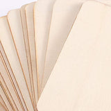 ZOENHOU 150 PCS 4 x 4 Inch Squares Unfinished Wood Pieces, Durable Blank Basswood Sheets, Square Wooden Tiles for Crafts Wall Symbol Letter ZOENHOU