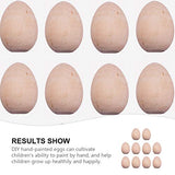 Kisangel 10pcs Unfinished Wood Eggs Smooth Flat Bottom Wooden Easter Craft Eggs for Easter Display Smooth Ready to Paint and Decorate L Kisangel