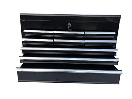 Workington Portable Metal Tool Chest with 9 Drawers, 24" 9-Drawer Tool Chest Cabinet with Ball Bearing Drawer Slides, Steel Tool Storage Box Workington