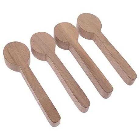 EXCEART 4pcs Unfinished Wooden Spoon wood carving blocks basswood for whittling Wooden Spoons Craft whittling wood blanks whittling craft kit jar EXCEART