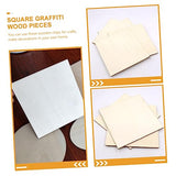 SEWOART 16pcs Pieces Square Wood Chips Wooden Cutouts Board Wooden Pallets Unfinished Wood Tiles Wooden Square Cutouts Wooden Squares for Crafts SEWOART