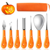 Greatever Halloween Pumpkin Carving Kit,Professional and Heavy Duty Stainless Steel Tools,Pumpkin Carving Set with Carrying Case(7pcs) Greatever