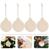 VOSAREA 50pcs DIY Christmas Wooden Hanging Ornaments with Hole Wood Unfinished Cutout Tag Blank Cutouts Natural Wooden Slices for Centerpieces DIY VOSAREA