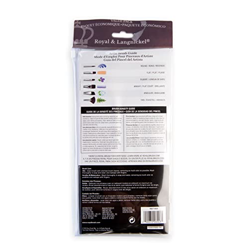 Royal Brush Manufacturing Royal and Langnickel Zip N' Close 12-Piece Brush Set, Soft Brown Taklon Royal Brush Manufacturing Company