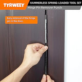 TYRWEEY 2-Piece Nail Setter Dual Head Nail Set, Dual Head Nail Setter & Hinge Pin Remover Punch Set, Nail Setter Features 1/32-in, 1/16-in, 1/8-in TYRWEEY