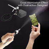Airbrush Kit Portable Dual-Action Airbrush Gun and Mini Air Compressor Set for Make up,Art Painting,Tattoo,Cake,Manicure, Spray Model,Craft,and More Spedertool