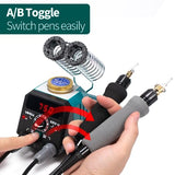 YIHUA 939D-VI Dual Pen Wood Burning Kit with Digital Display with 20 Wire Nibs, Detachable Wood Burning Pen, 2 Wood Pieces, Tweezers Used as Wood YIHUA