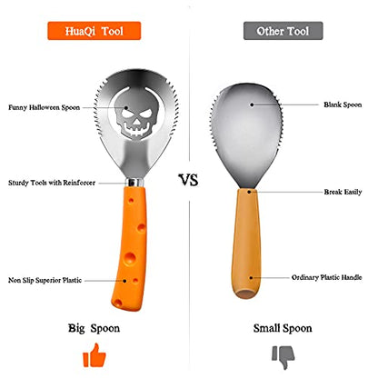 HuaQi Halloween Pumpkin Carving Kit: Halloween Decorations Pumpkin Carving Tools Pumpkin Carving Power Tools with Carrying Case for Kids Adults - WoodArtSupply