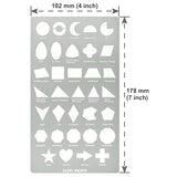 Aleks Melnyk No.414 Metal Stencil, Geometric Shapes with Definition, Small Stencil, 1 PC, Template for Wood Burning, Engraving, Crafting, Scrapbook Aleks Melnyk