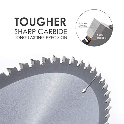 Luckyway 12 Inch Miter Saw Blade 100T with 1 Inch Arbor TCT Circular Saw Blade for Cutting Wood - WoodArtSupply