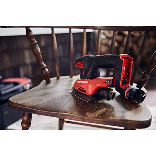CRAFTSMAN 20V MAX Cordless Detail Sander, Tool Only (CMCW221B), Red Craftsman