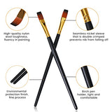 Acrylic Paint Brushes Set 15 Pieces, Nylon Bristle Paintbrushes for Acrylic Painting, Oil and Watercolor Brushes for Body Face Rock Canvas Jsocoah