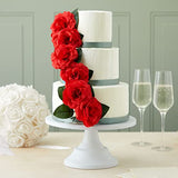 Bright Creations 50 Pack Red Roses Artificial Flowers Bulk, 3 Inch Stemless Fake Silk Roses for Decorations, Wedding, Faux Bouquets Bright Creations