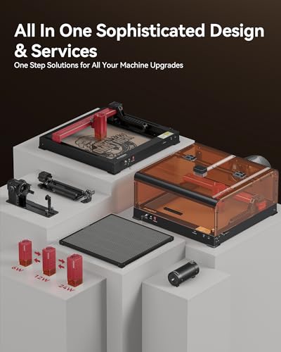 ATOMSTACK A12 PRO All-in-One Kit(Delux), Include12W Laser Engraver, Air Assist & Honeycomb for Laser Cutter Machine, R1 V2 Laser Rotary Chuck, Laser ATOMSTACK